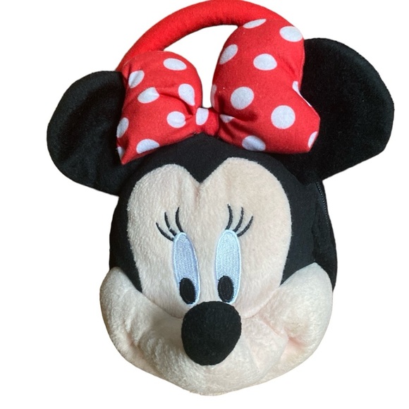 Disney Minnie Mouse Plush Face Purse Disney Gurl’s Purse Handbag - Picture 1 of 6